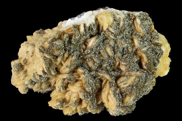 Pyrite Encrusted Barite Crystal Cluster - Lubin Mine, Poland #148303